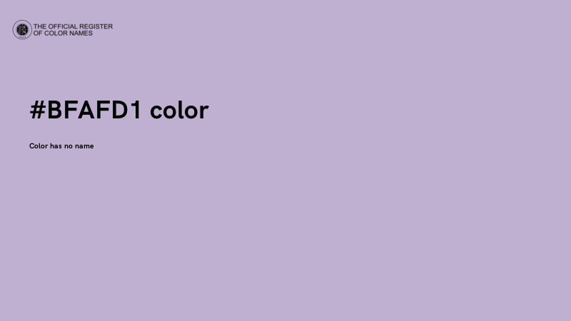 #BFAFD1 color image