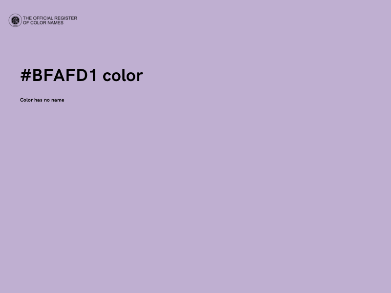 #BFAFD1 color image