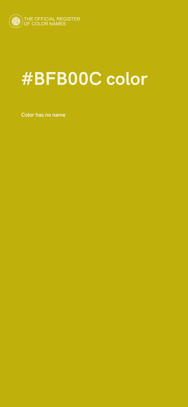 #BFB00C color image