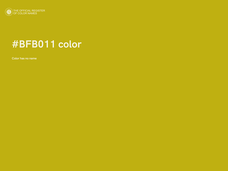 #BFB011 color image