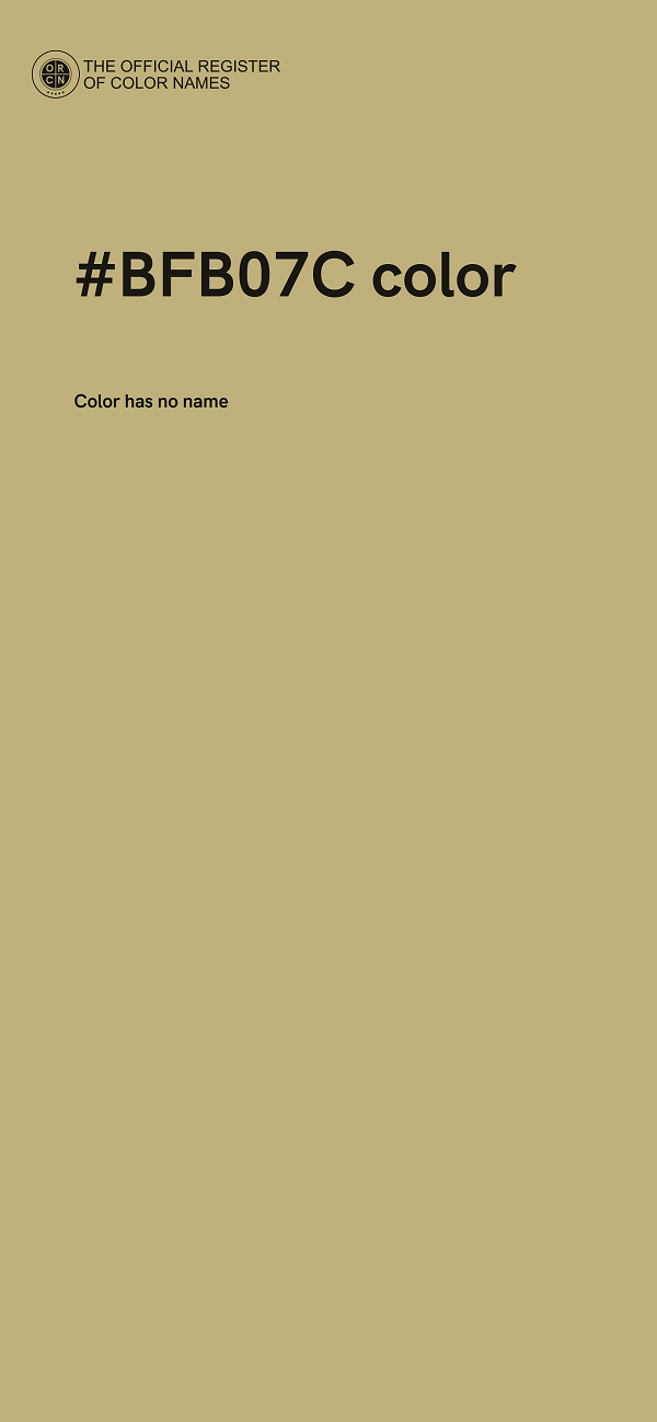 #BFB07C color image