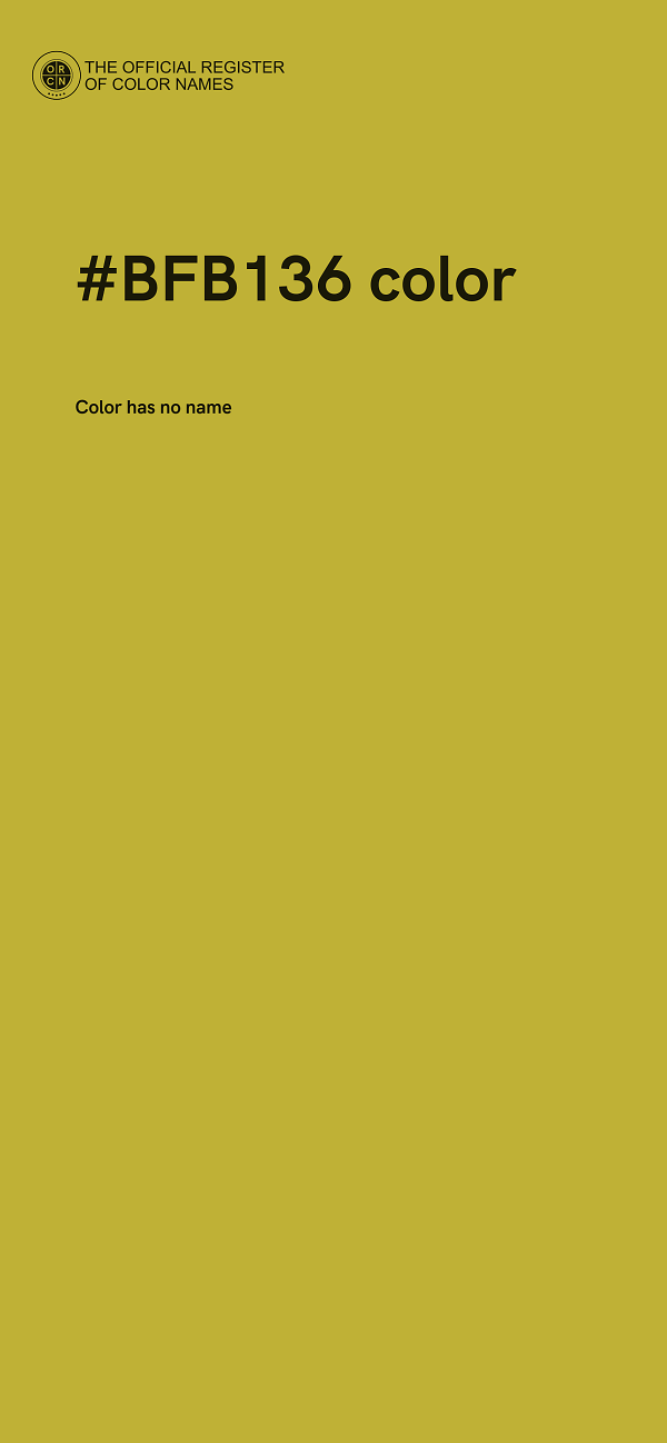 #BFB136 color image