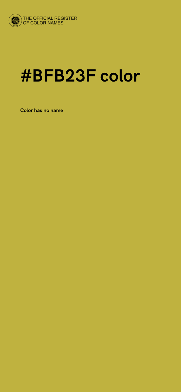 #BFB23F color image