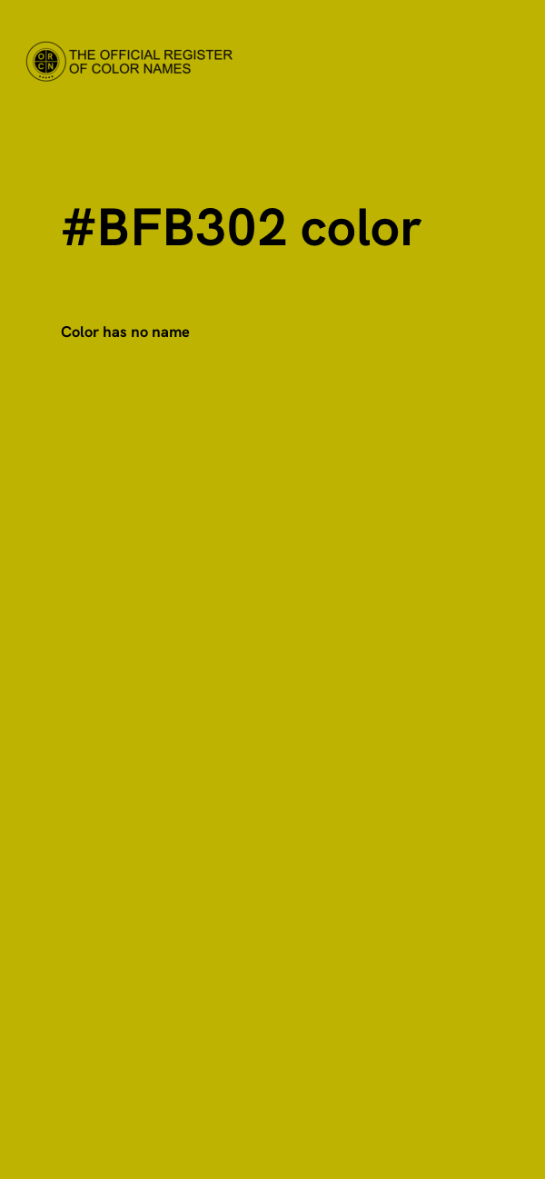 #BFB302 color image