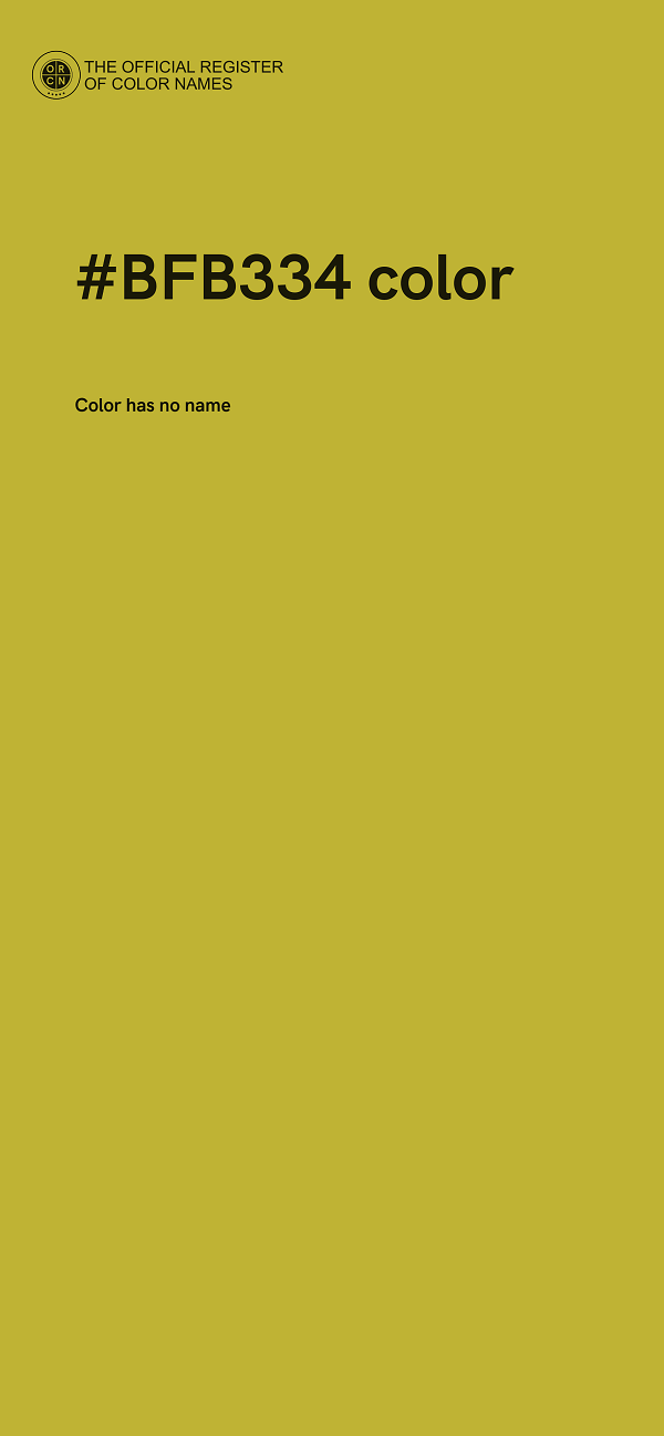 #BFB334 color image