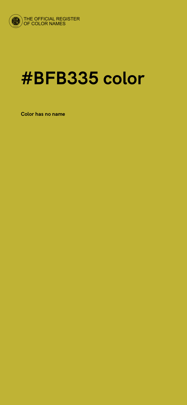 #BFB335 color image
