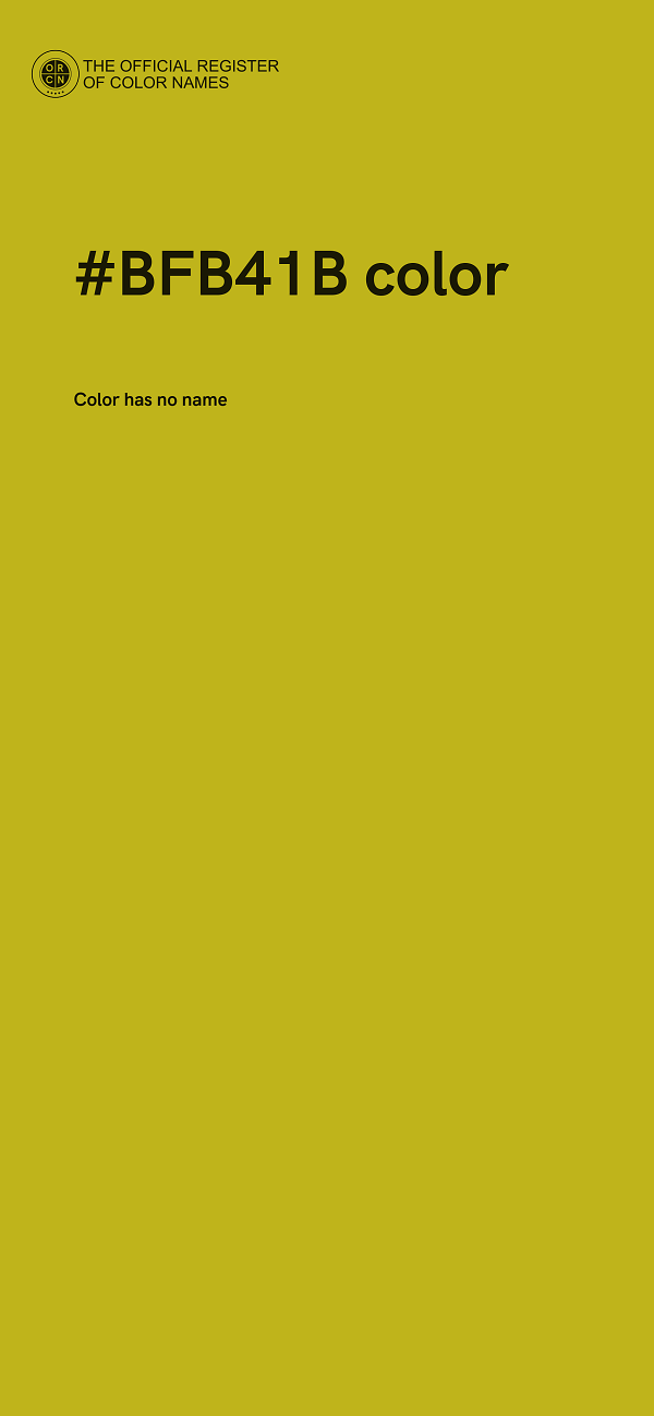 #BFB41B color image