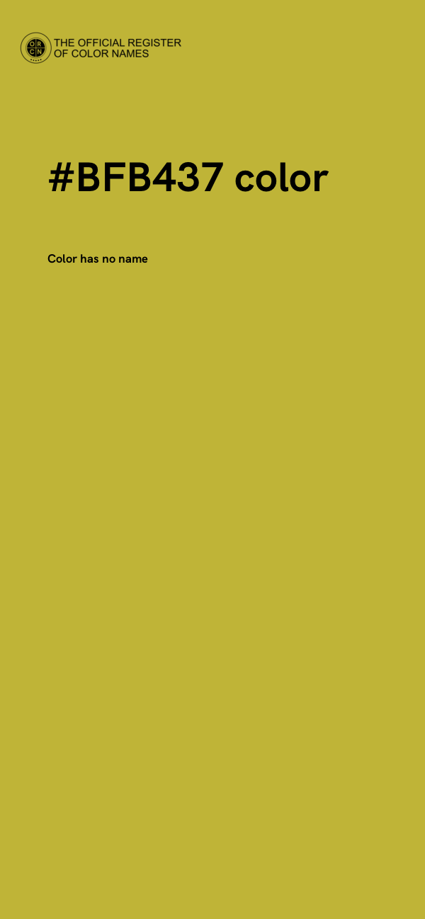 #BFB437 color image