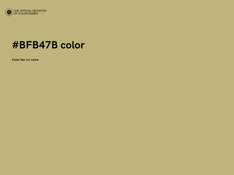 #BFB47B color image
