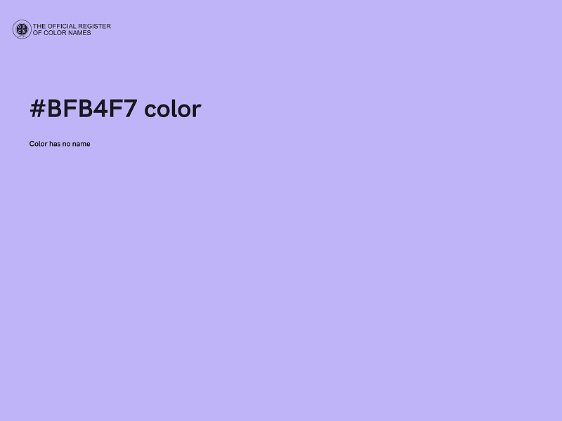 #BFB4F7 color image