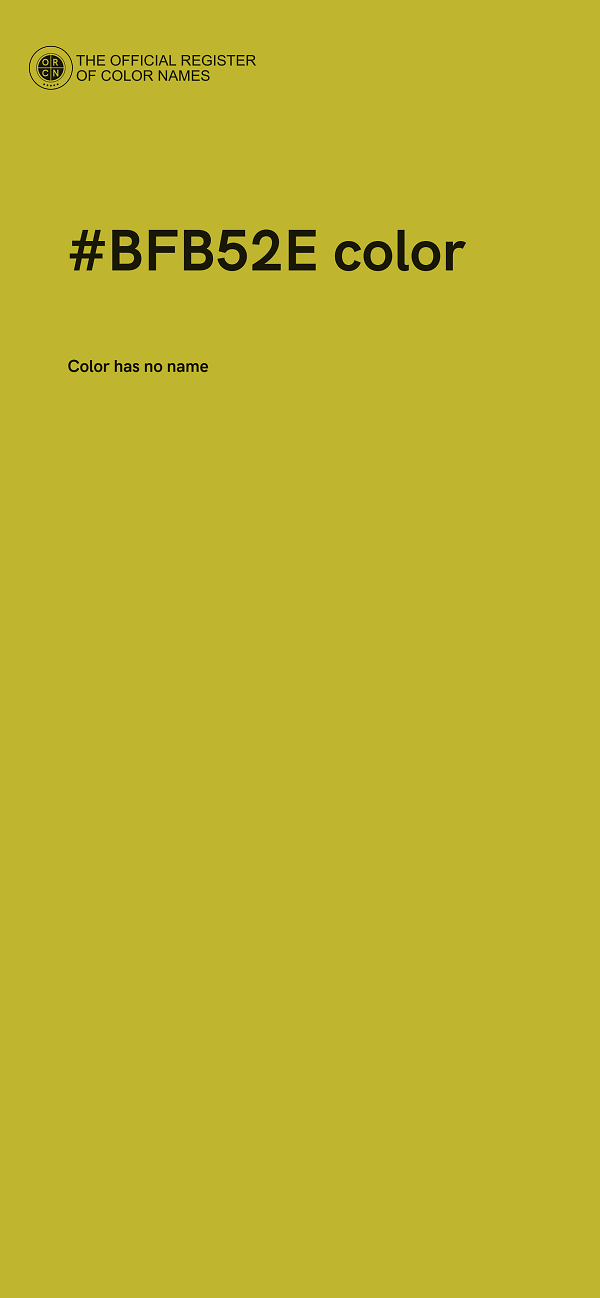 #BFB52E color image