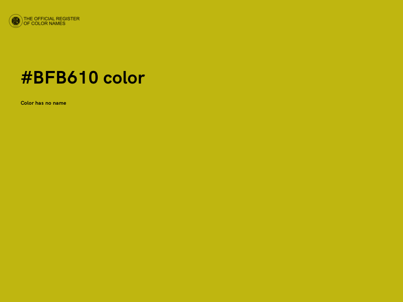 #BFB610 color image