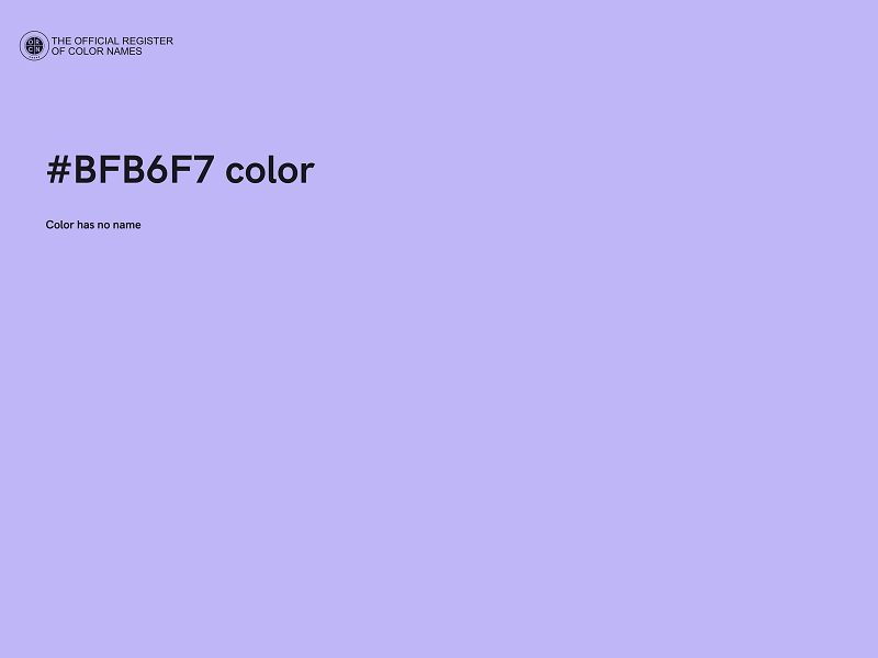 #BFB6F7 color image