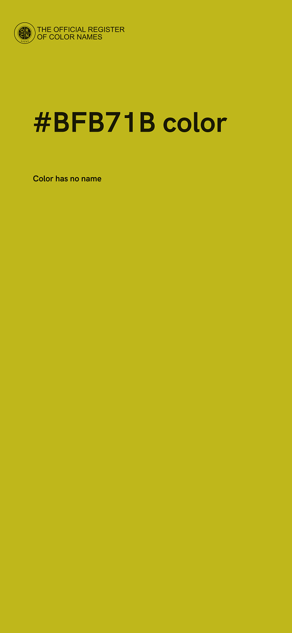 #BFB71B color image
