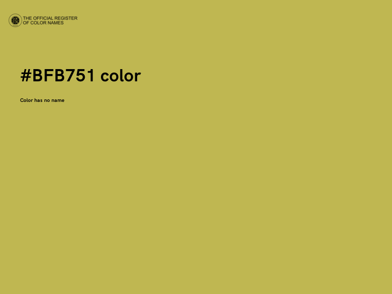 #BFB751 color image