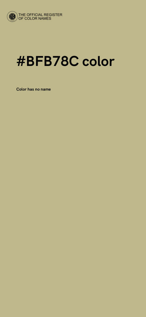 #BFB78C color image