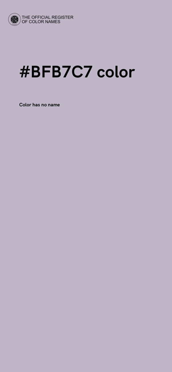 #BFB7C7 color image