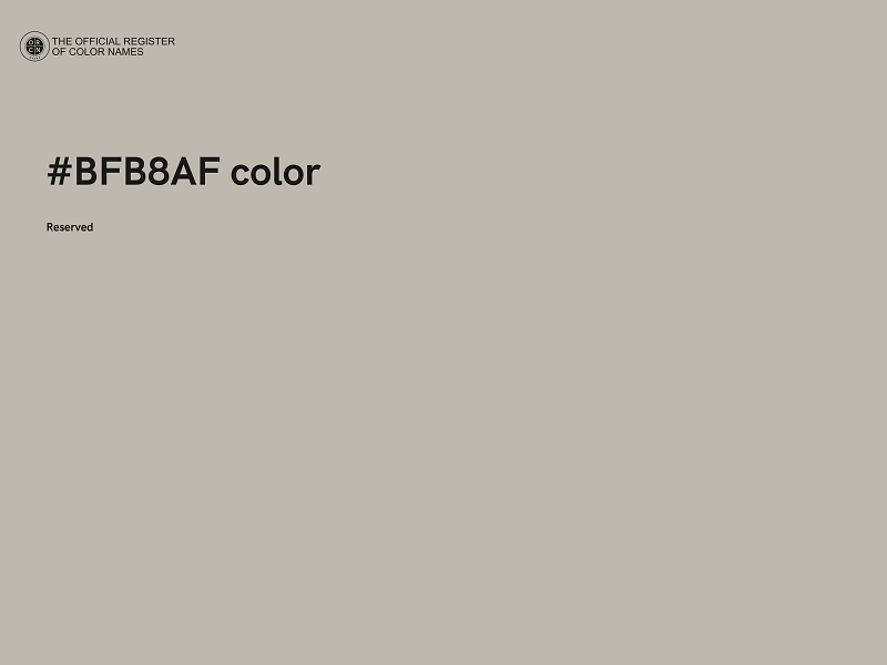 #BFB8AF color image