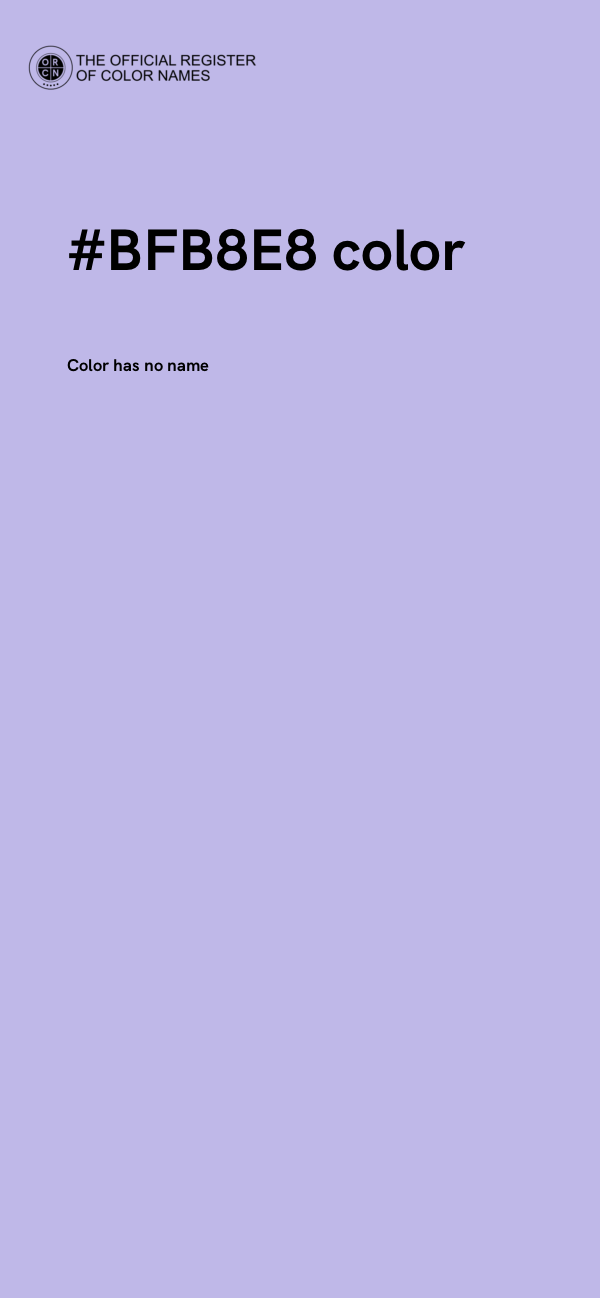#BFB8E8 color image