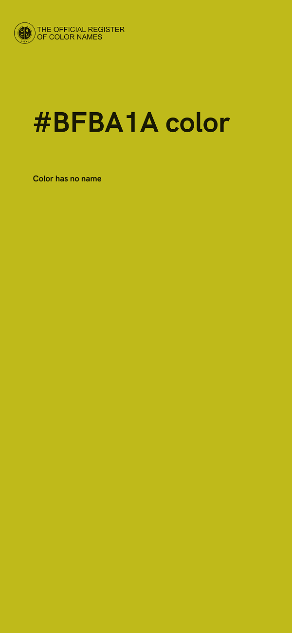 #BFBA1A color image