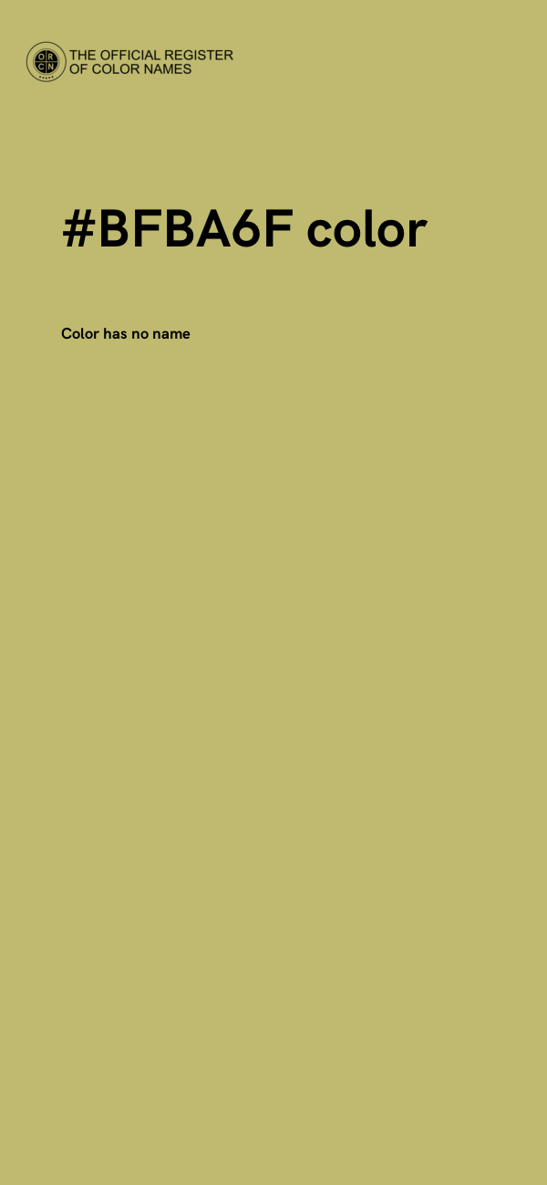 #BFBA6F color image