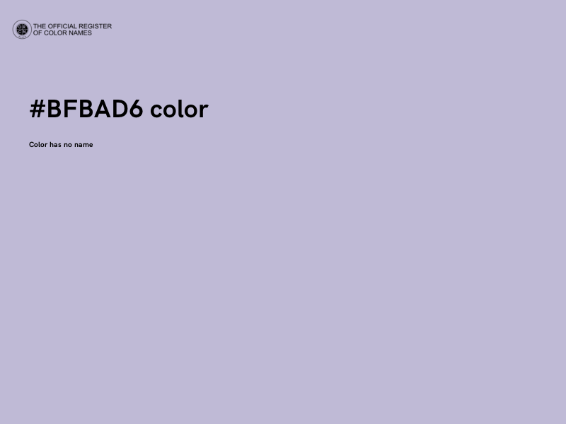 #BFBAD6 color image