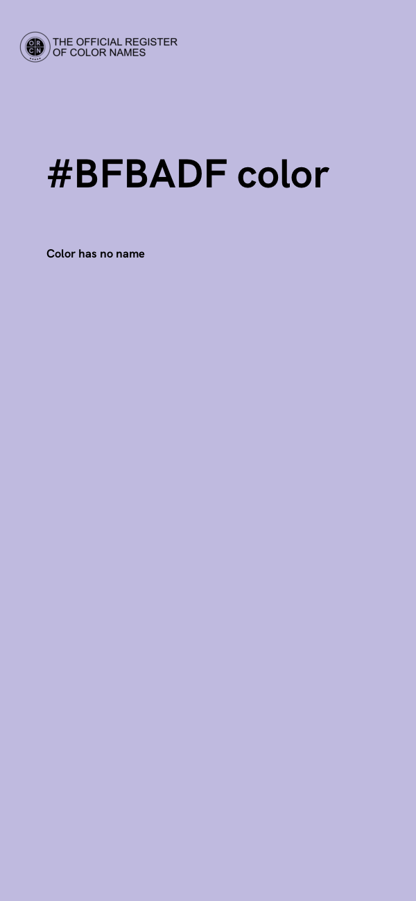 #BFBADF color image