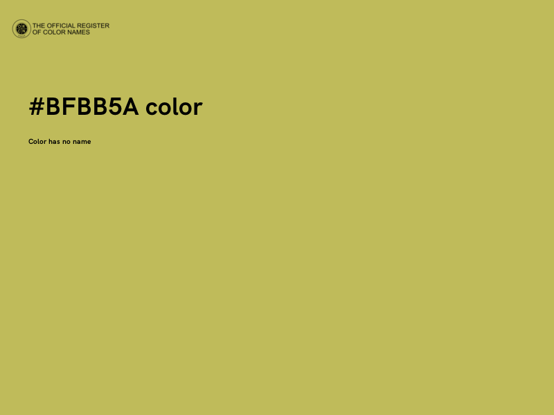 #BFBB5A color image