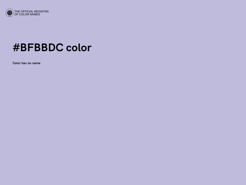#BFBBDC color image