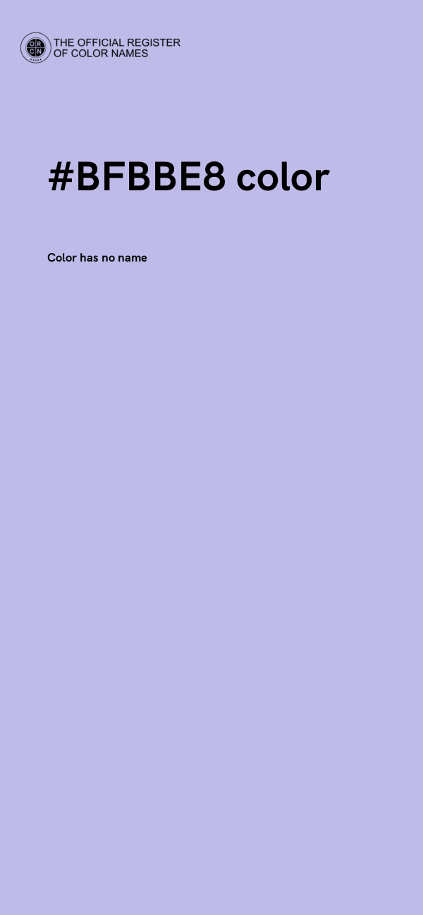 #BFBBE8 color image