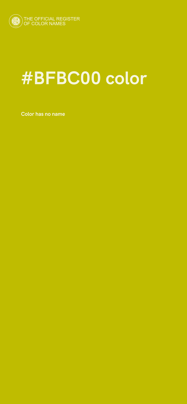 #BFBC00 color image