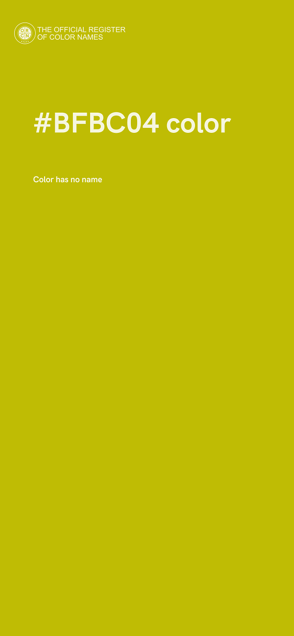 #BFBC04 color image
