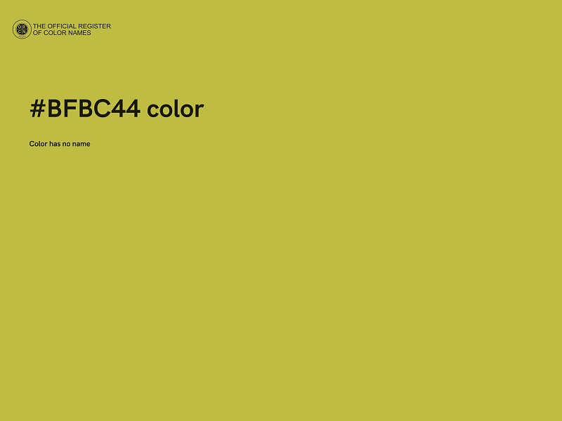 #BFBC44 color image