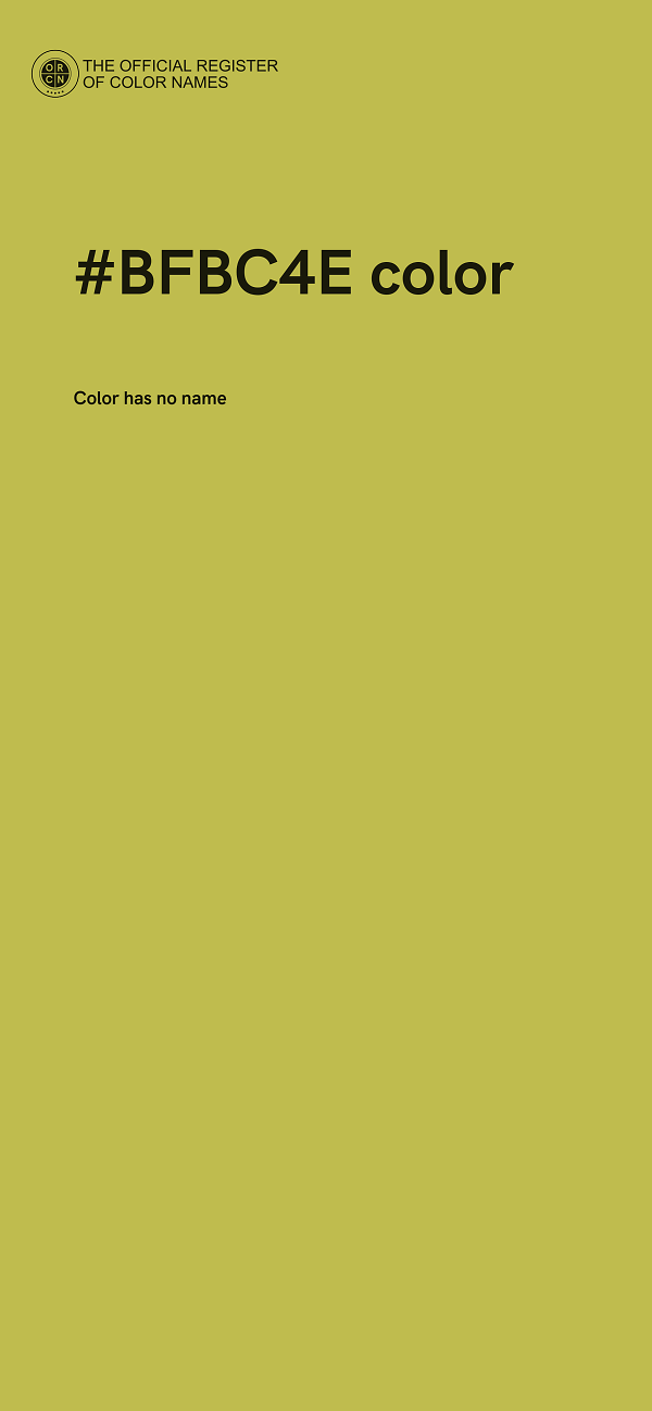#BFBC4E color image