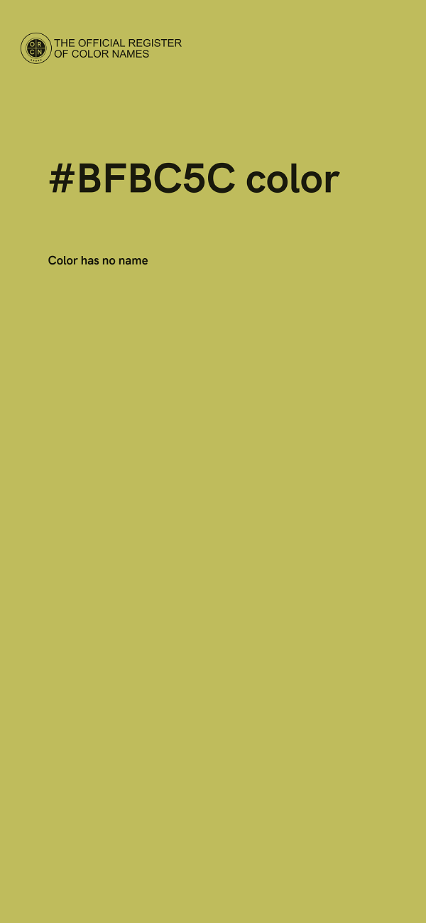 #BFBC5C color image
