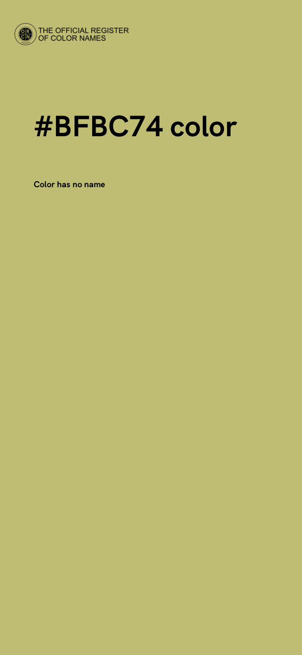 #BFBC74 color image