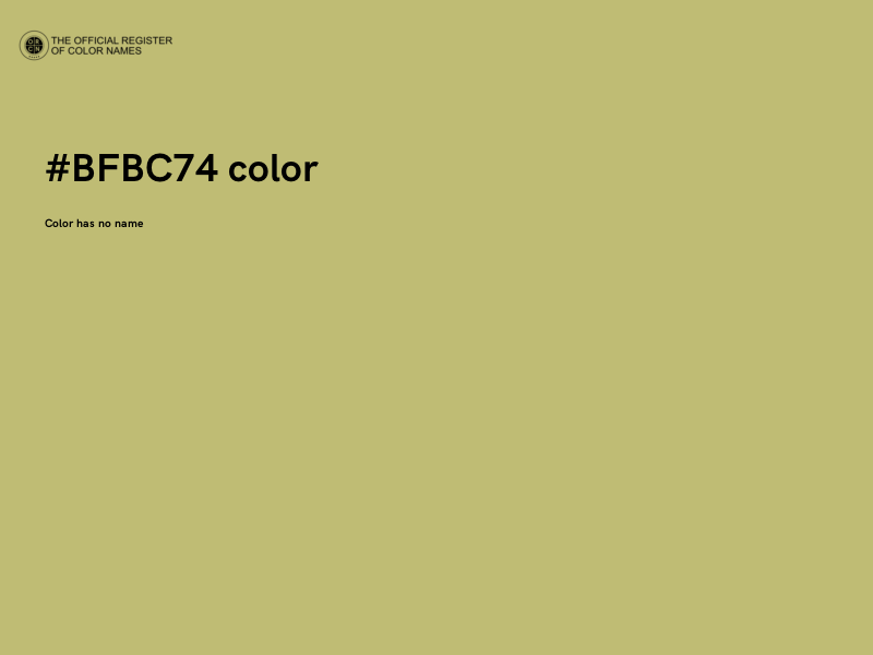 #BFBC74 color image