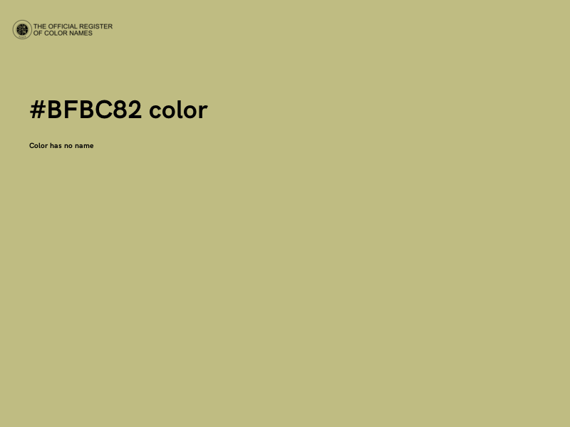 #BFBC82 color image