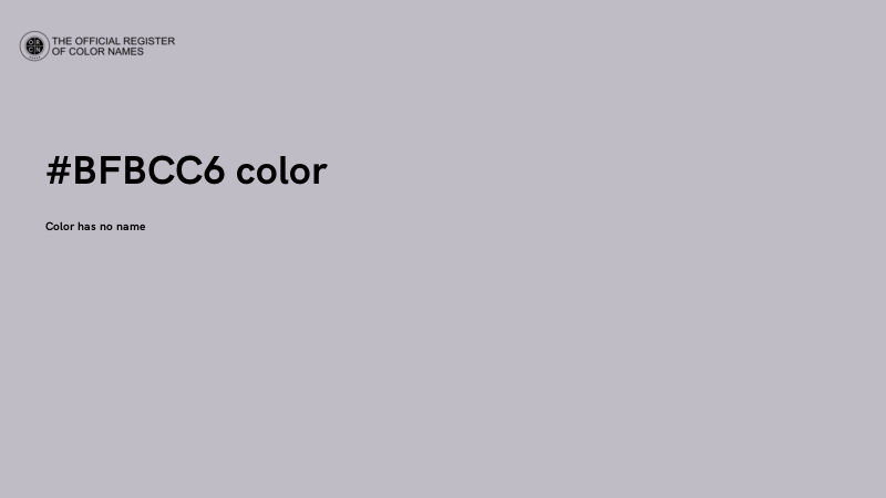 #BFBCC6 color image