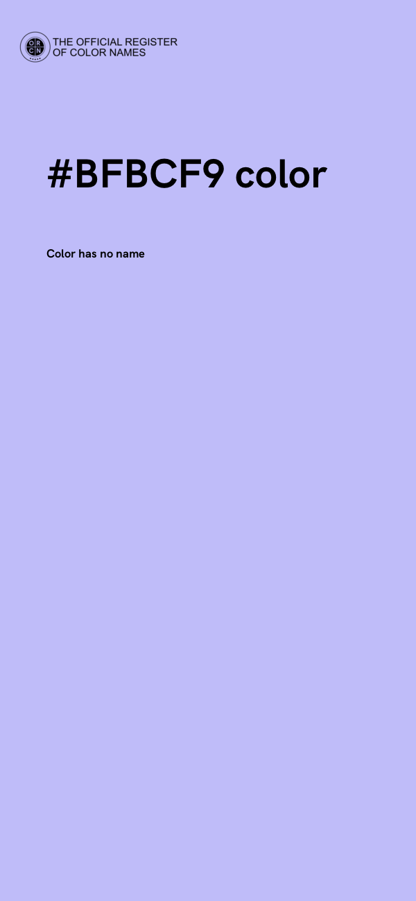 #BFBCF9 color image