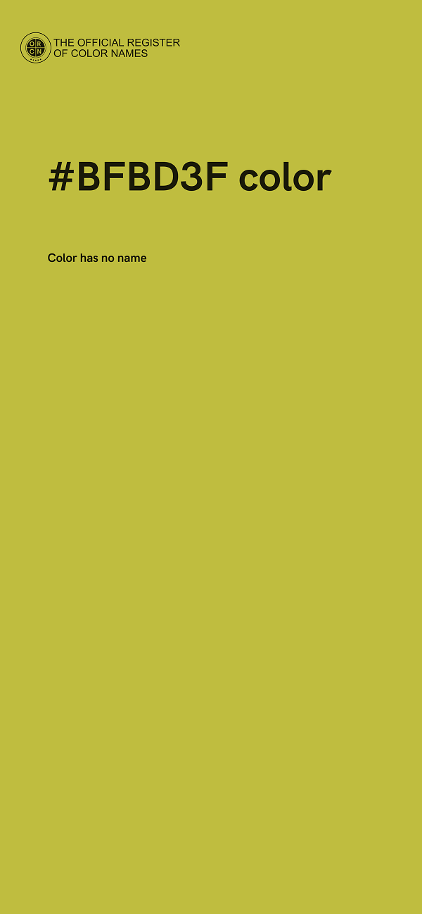 #BFBD3F color image