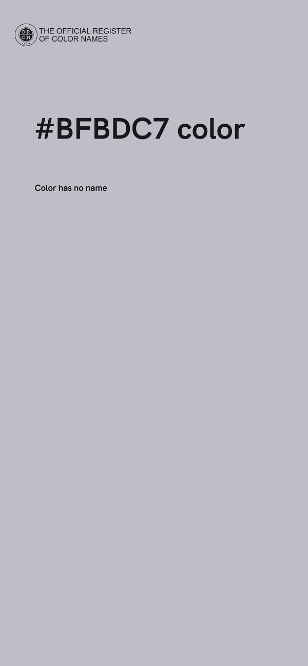 #BFBDC7 color image