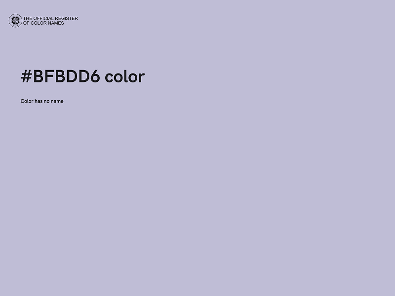 #BFBDD6 color image