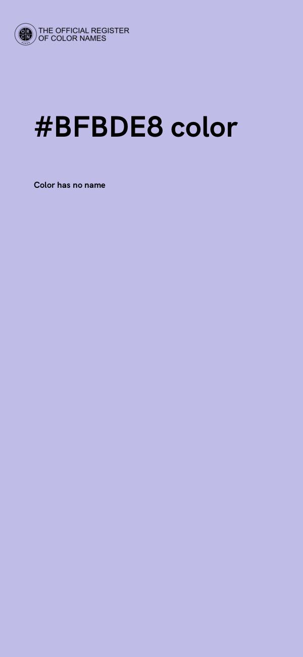 #BFBDE8 color image