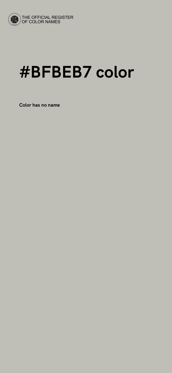 #BFBEB7 color image