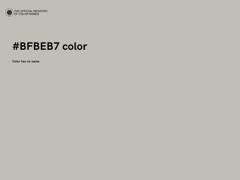 #BFBEB7 color image
