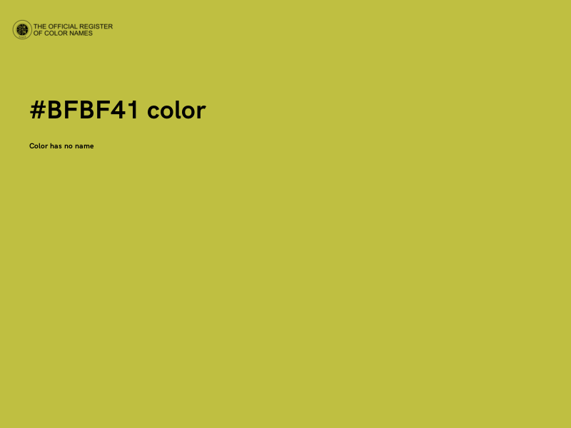 #BFBF41 color image