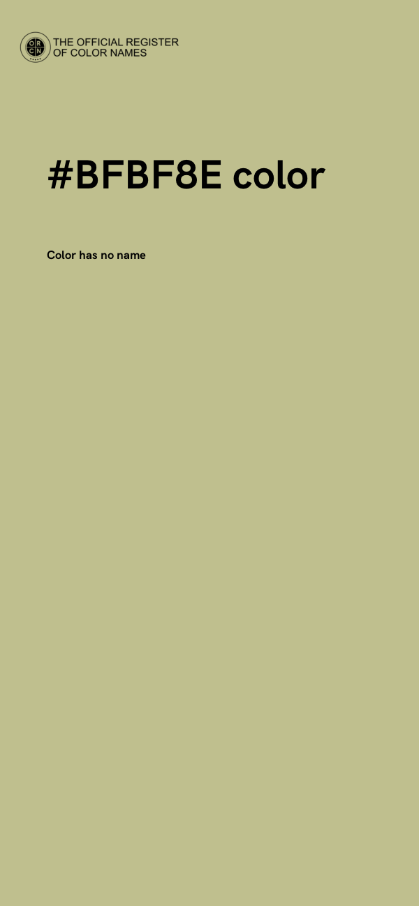 #BFBF8E color image