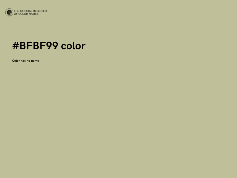 #BFBF99 color image