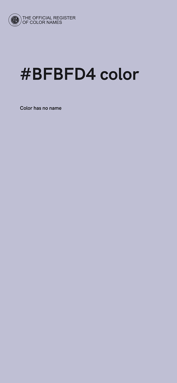#BFBFD4 color image